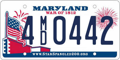 MD license plate 4MD0442