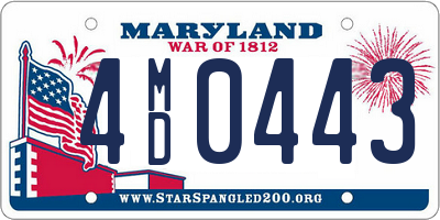 MD license plate 4MD0443