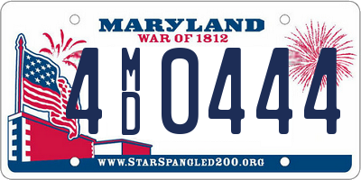 MD license plate 4MD0444