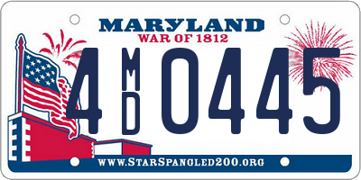 MD license plate 4MD0445