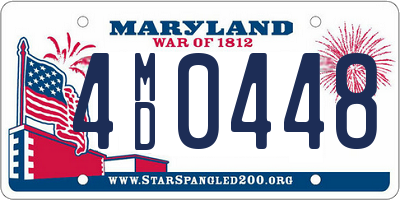 MD license plate 4MD0448