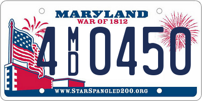 MD license plate 4MD0450