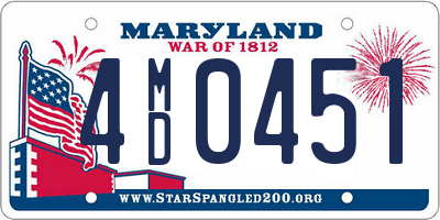 MD license plate 4MD0451