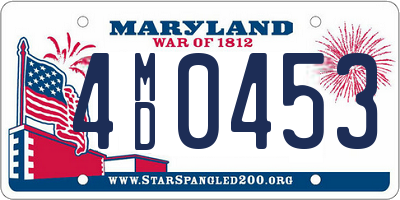 MD license plate 4MD0453