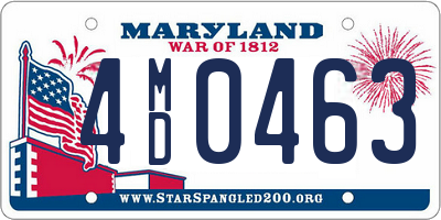 MD license plate 4MD0463