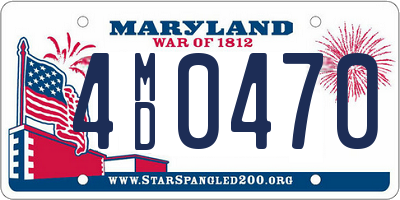 MD license plate 4MD0470