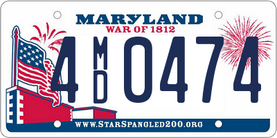 MD license plate 4MD0474