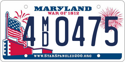 MD license plate 4MD0475