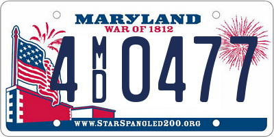 MD license plate 4MD0477