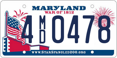 MD license plate 4MD0478