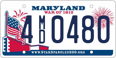 MD license plate 4MD0480