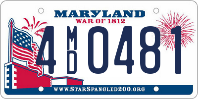 MD license plate 4MD0481