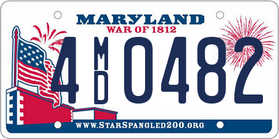 MD license plate 4MD0482