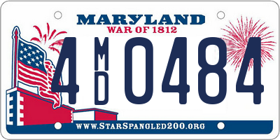 MD license plate 4MD0484