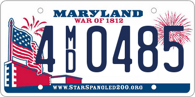 MD license plate 4MD0485