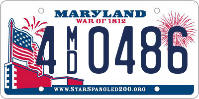 MD license plate 4MD0486