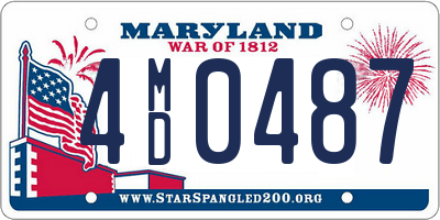 MD license plate 4MD0487