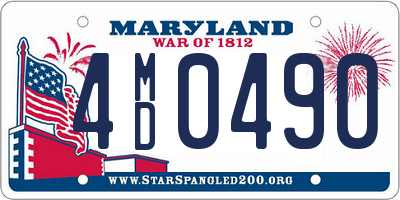 MD license plate 4MD0490