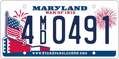 MD license plate 4MD0491