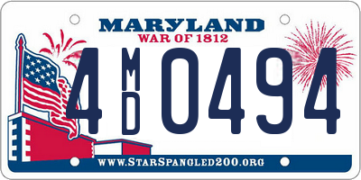 MD license plate 4MD0494