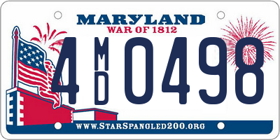 MD license plate 4MD0498