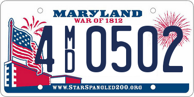 MD license plate 4MD0502
