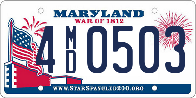 MD license plate 4MD0503