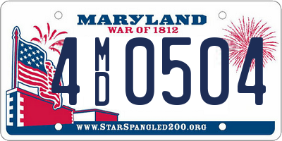 MD license plate 4MD0504