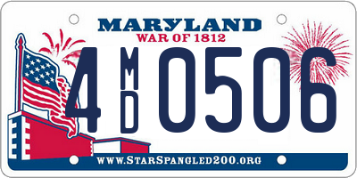 MD license plate 4MD0506