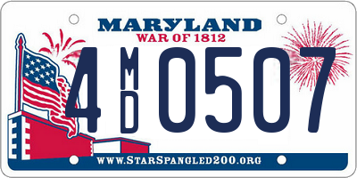 MD license plate 4MD0507