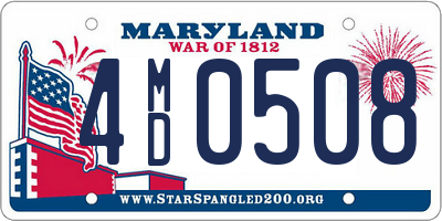 MD license plate 4MD0508