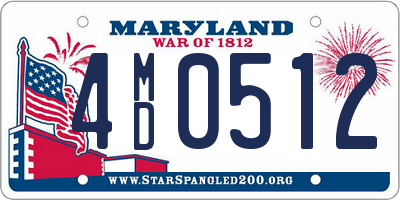 MD license plate 4MD0512