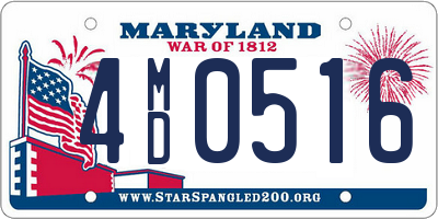 MD license plate 4MD0516