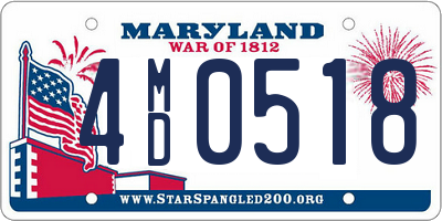 MD license plate 4MD0518