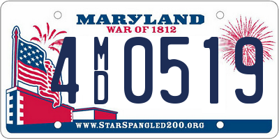 MD license plate 4MD0519