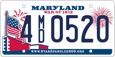 MD license plate 4MD0520