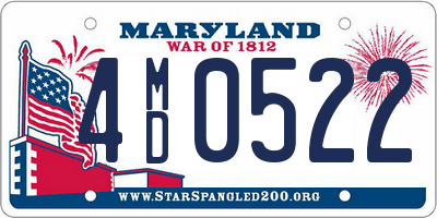 MD license plate 4MD0522