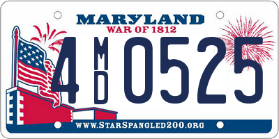 MD license plate 4MD0525