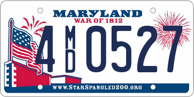 MD license plate 4MD0527