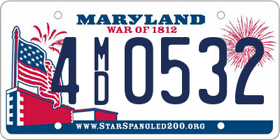 MD license plate 4MD0532