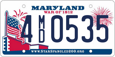 MD license plate 4MD0535