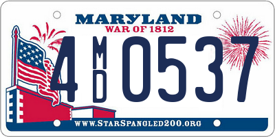 MD license plate 4MD0537