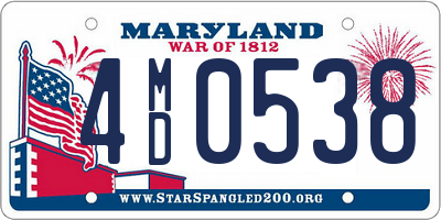 MD license plate 4MD0538