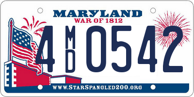 MD license plate 4MD0542