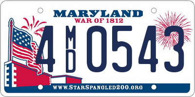 MD license plate 4MD0543