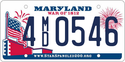 MD license plate 4MD0546