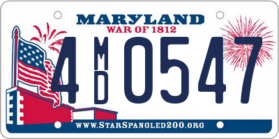 MD license plate 4MD0547