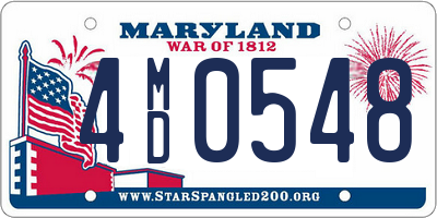 MD license plate 4MD0548