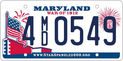 MD license plate 4MD0549