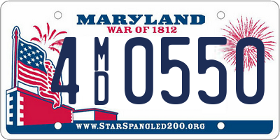 MD license plate 4MD0550